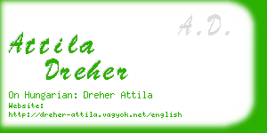attila dreher business card